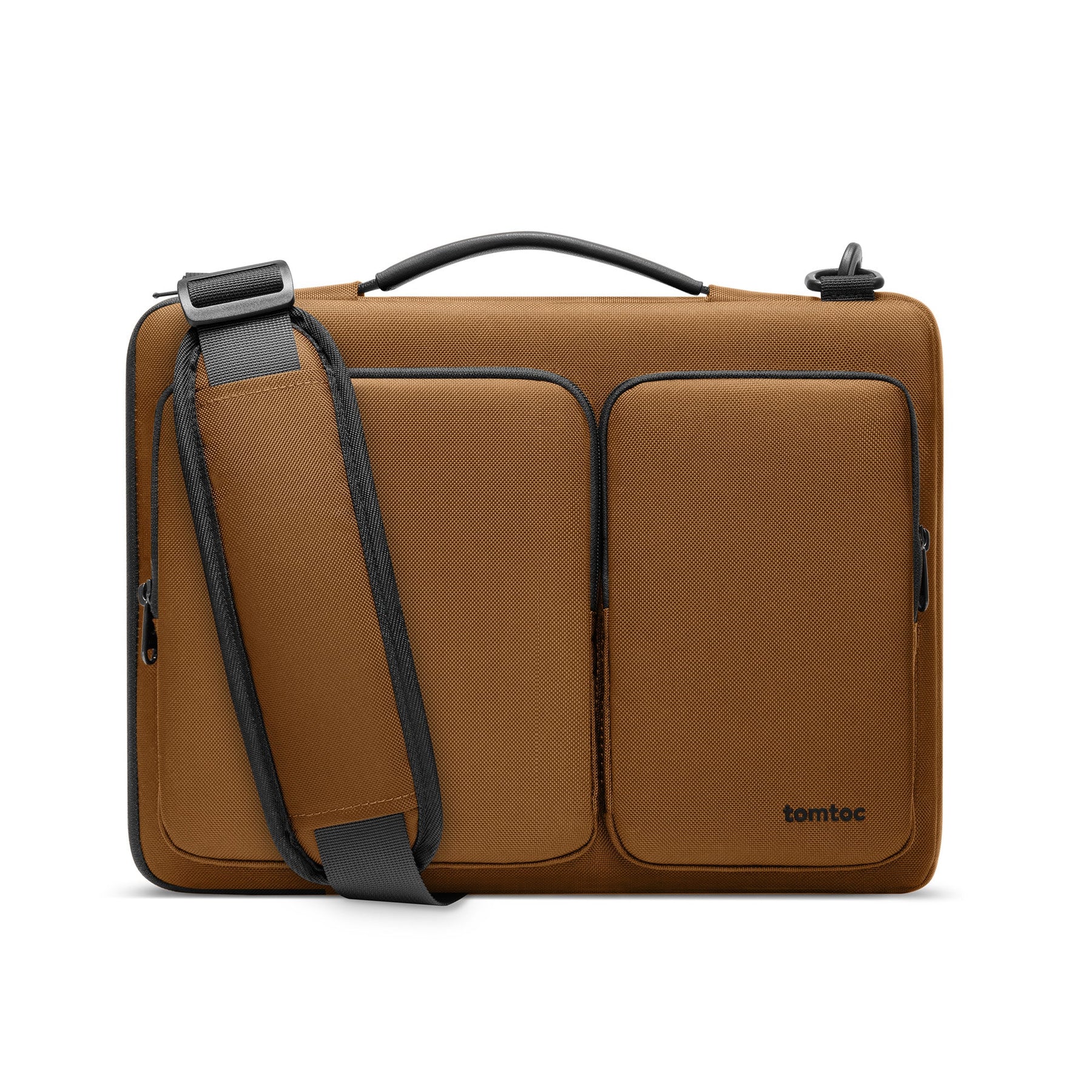 tomtoc 14 Inch Versatile Laptop Messenger Bag Brown